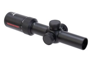 Black Winchester Supreme 1-4x24mm Riflescope with knurled adjustment ring